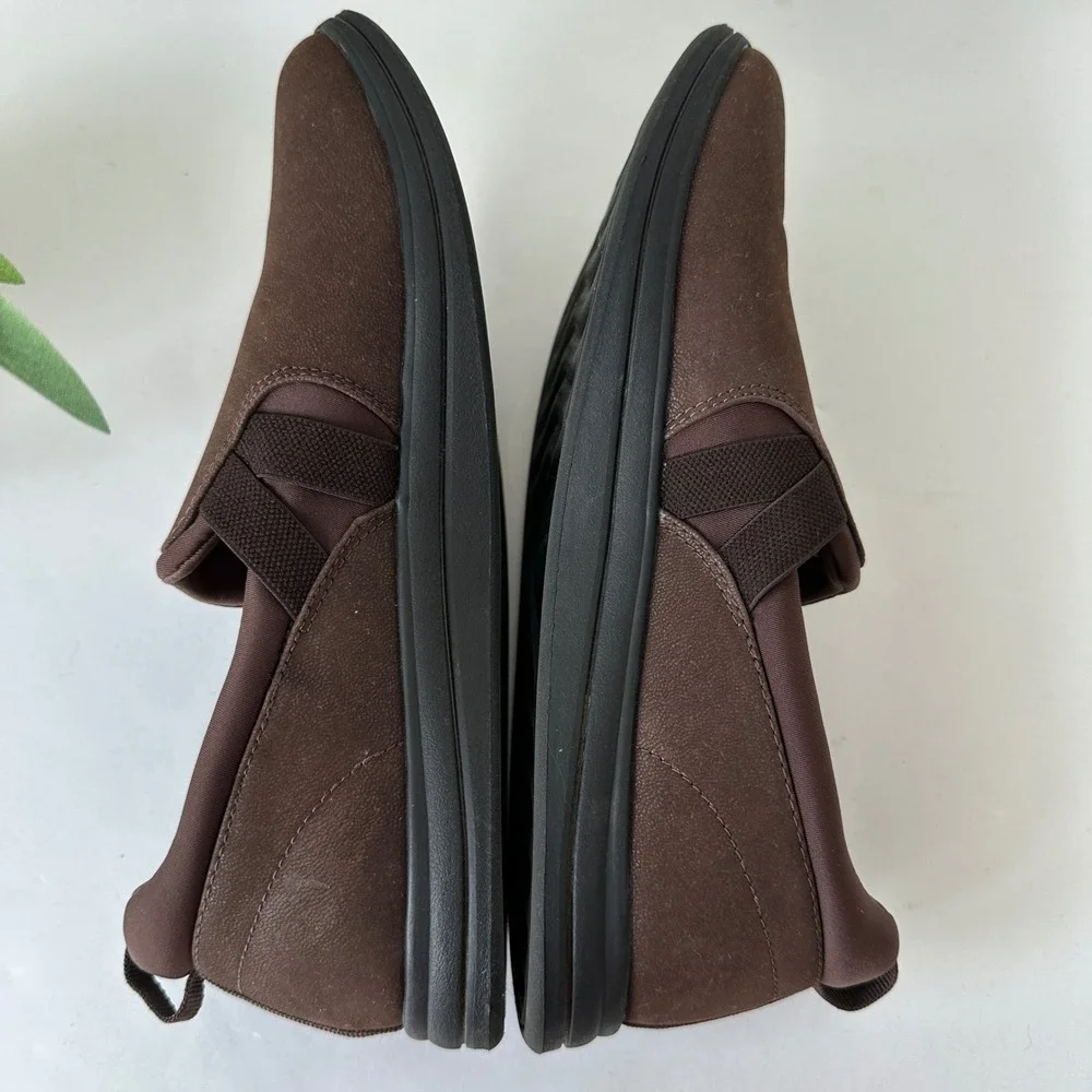 Clarks Cloudsteppers Breeze Bali Womens 9W Brown Slip On Loafers Comfort Shoe